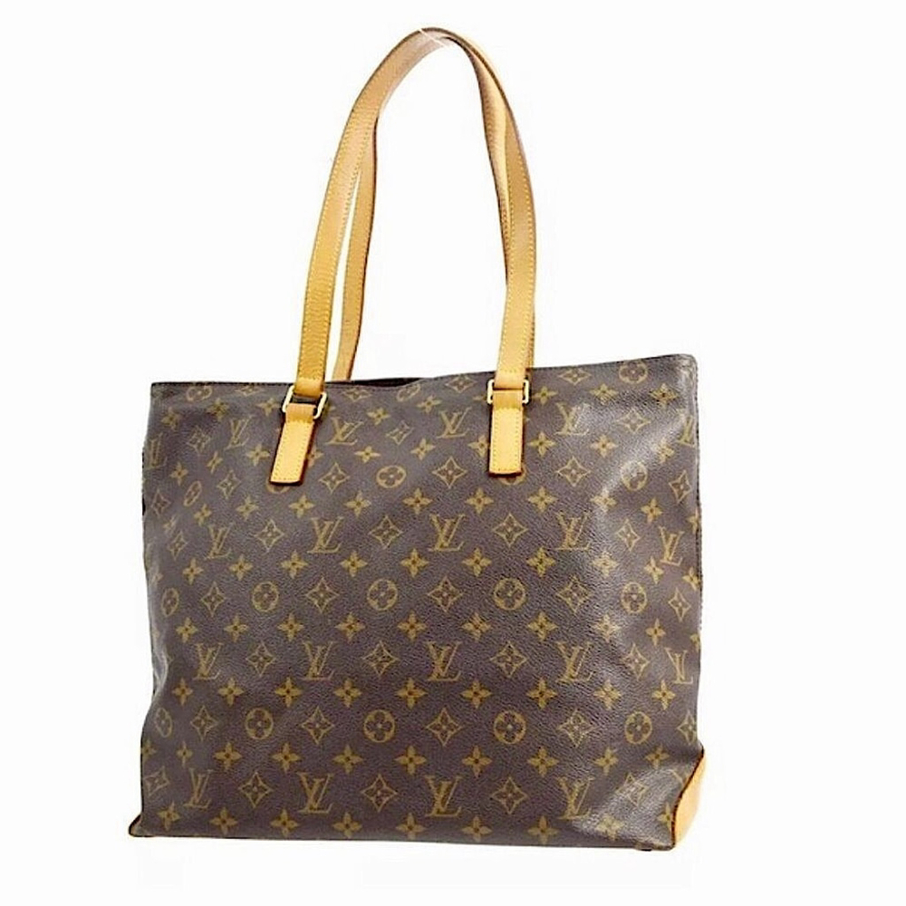 LOUIS VUITTON Monogram Cabas Mezzo Tote Shoulder Bag Larger Than Cabas Piano